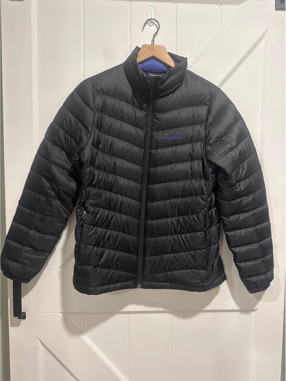 Marmot 700 Fill Black Puffer Duck Down Jacket, Size L/G